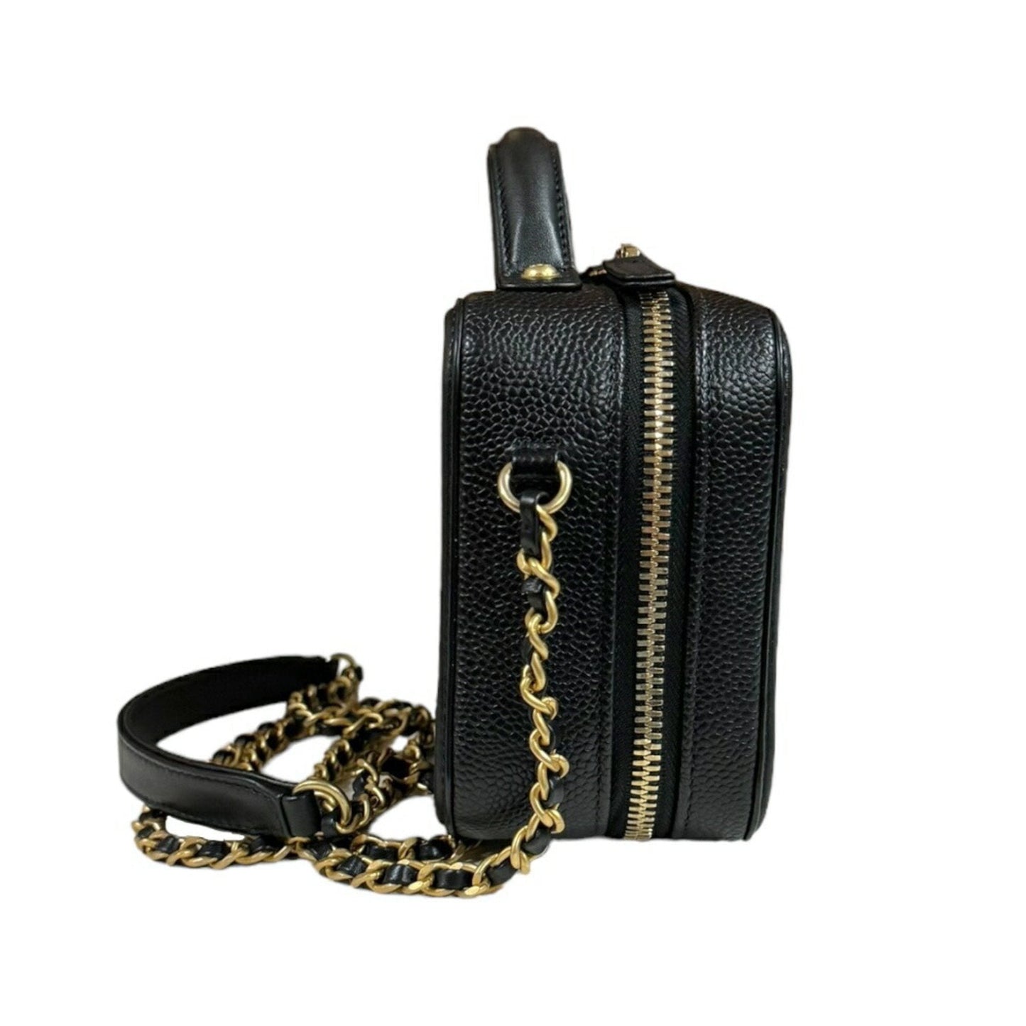 Chanel Black Caviar Leather Shoulder Bag