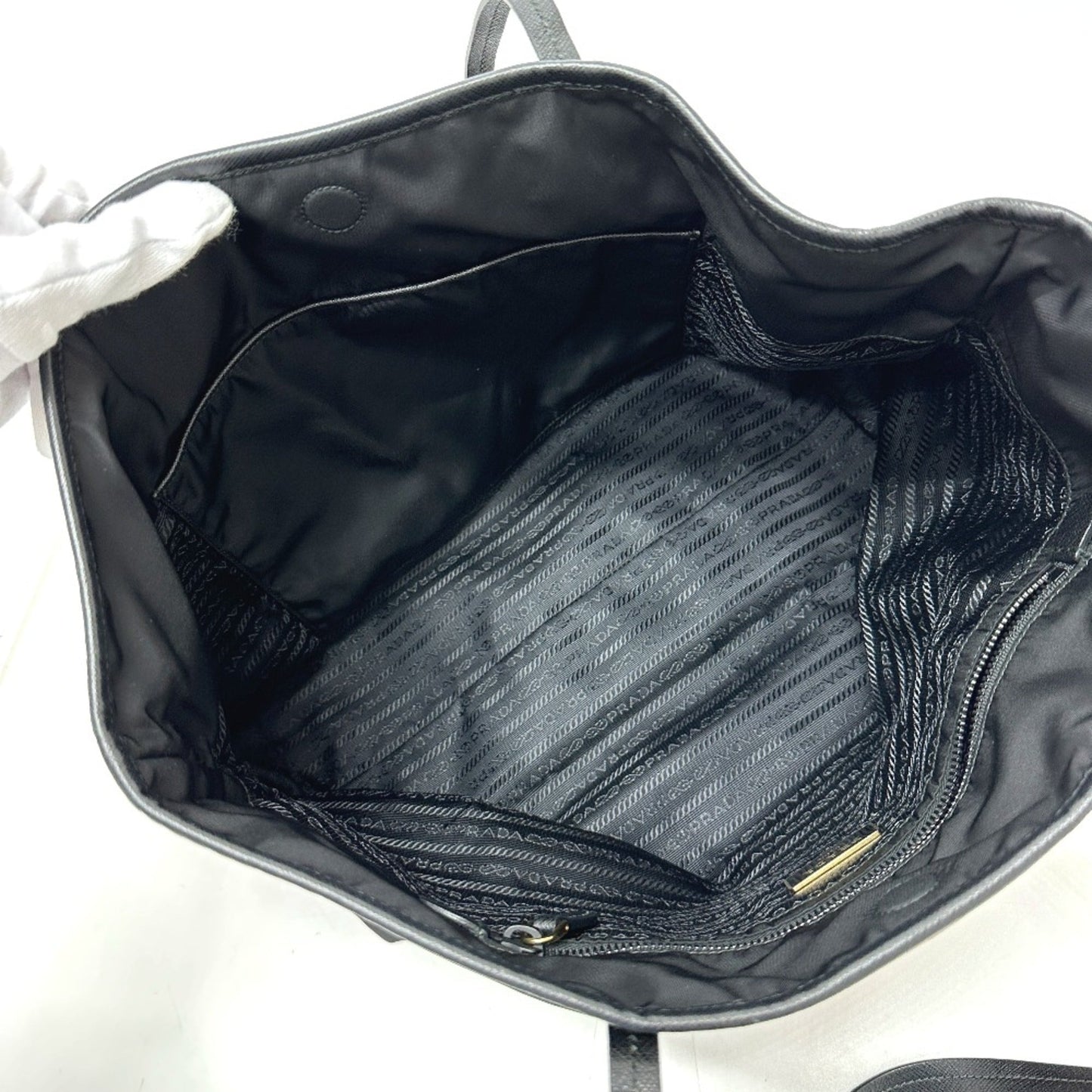 Prada Black Cloth Tote Bag