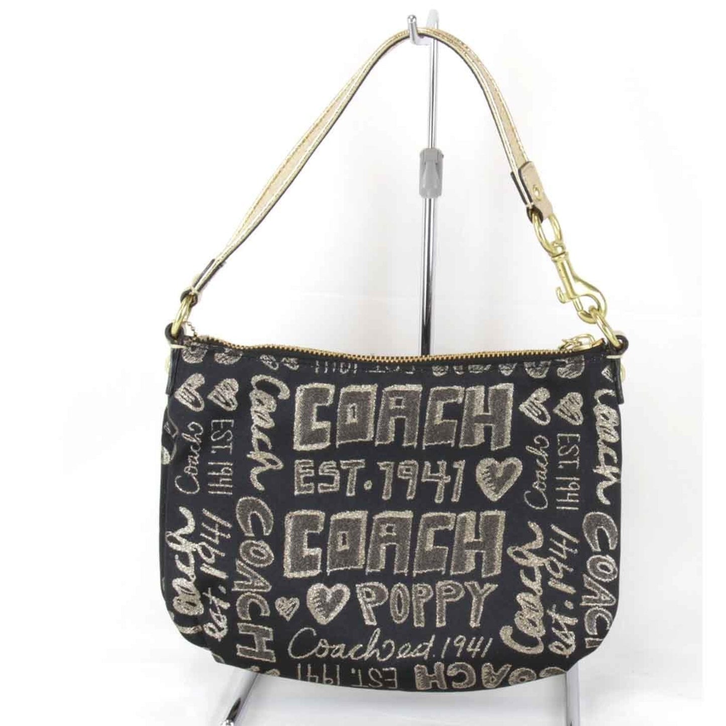 Coach Black Canvas Shoulder Bag
