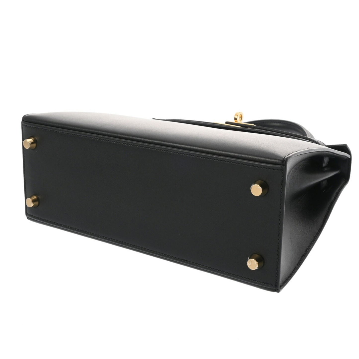 Hermes Black Tadelakt Leather Handbag
