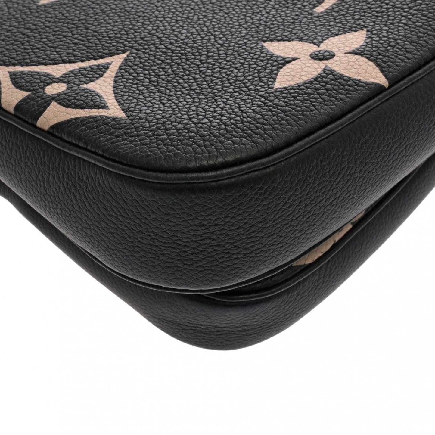 Louis Vuitton Beige Black Monogram Empreinte Pochette Pouch Shoulder Bag