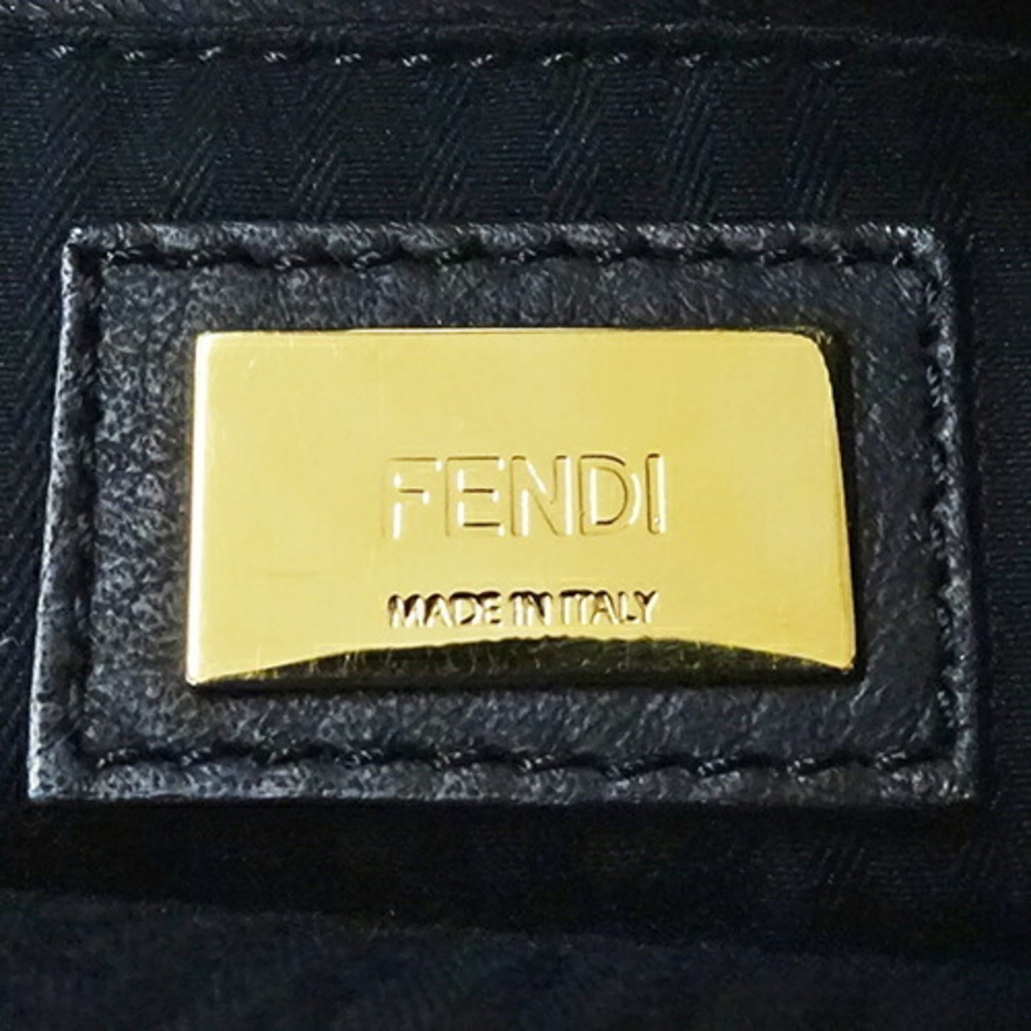 Fendi 2Jours Black Leather Handbag Shoulder Bag