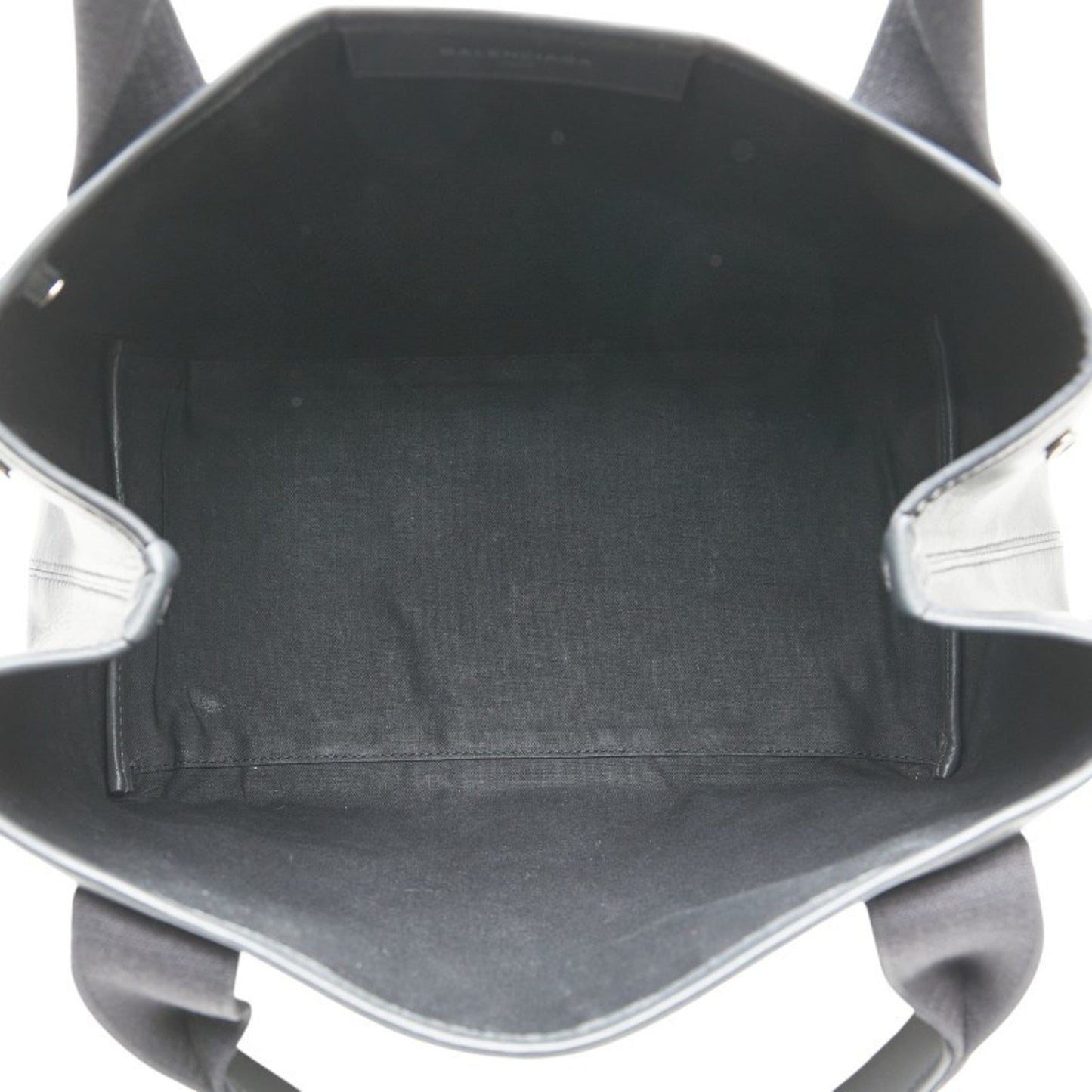 Balenciaga Gray Leather Canvas Handbag Tote Bag