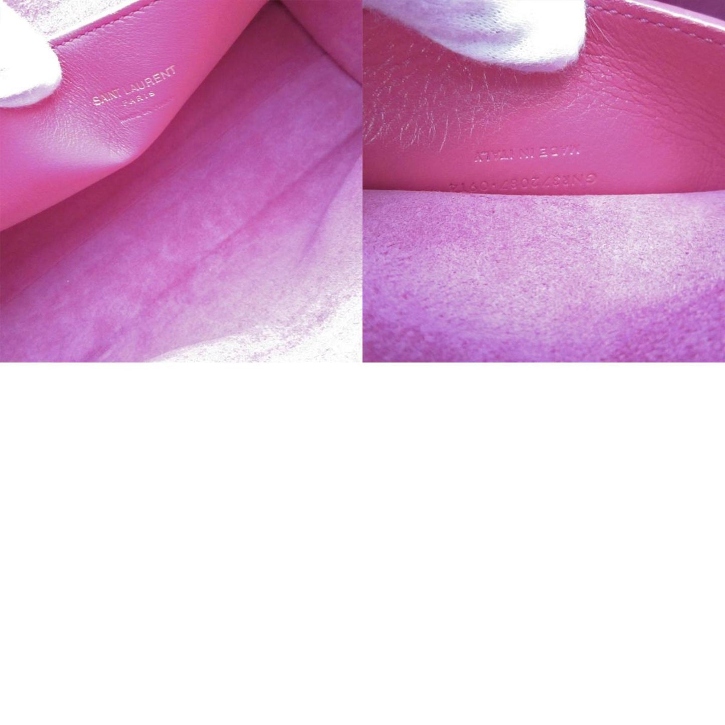 Saint Laurent Pink Leather Handbag Shoulder Bag