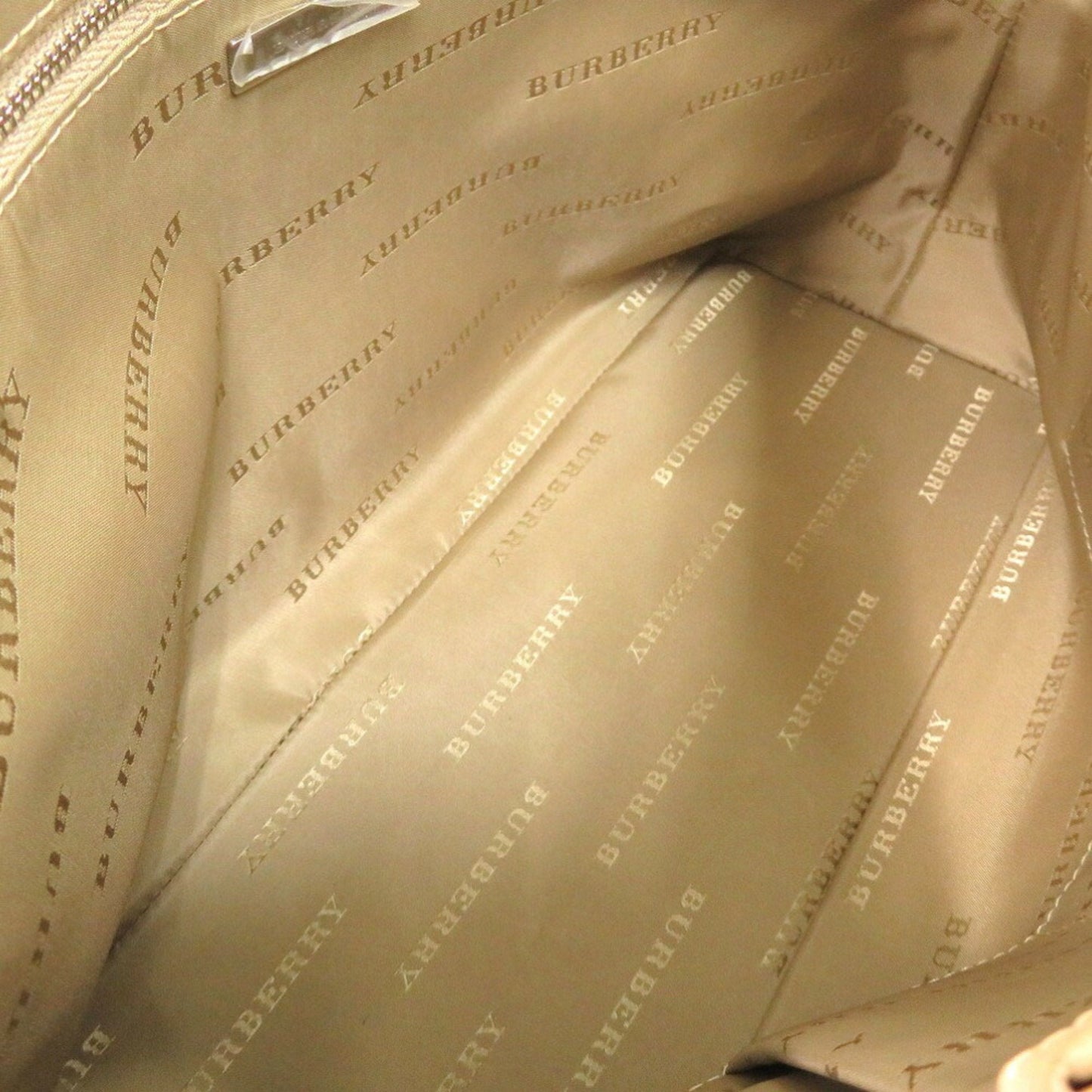 Burberry Beige Canvas Leather Handbag