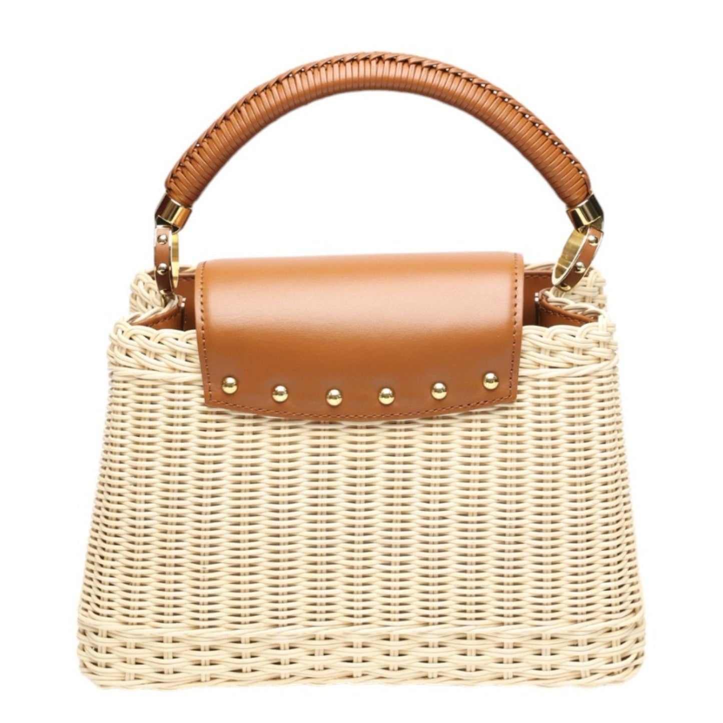 Louis Vuitton Beige Brown Leather Shoulder Bag