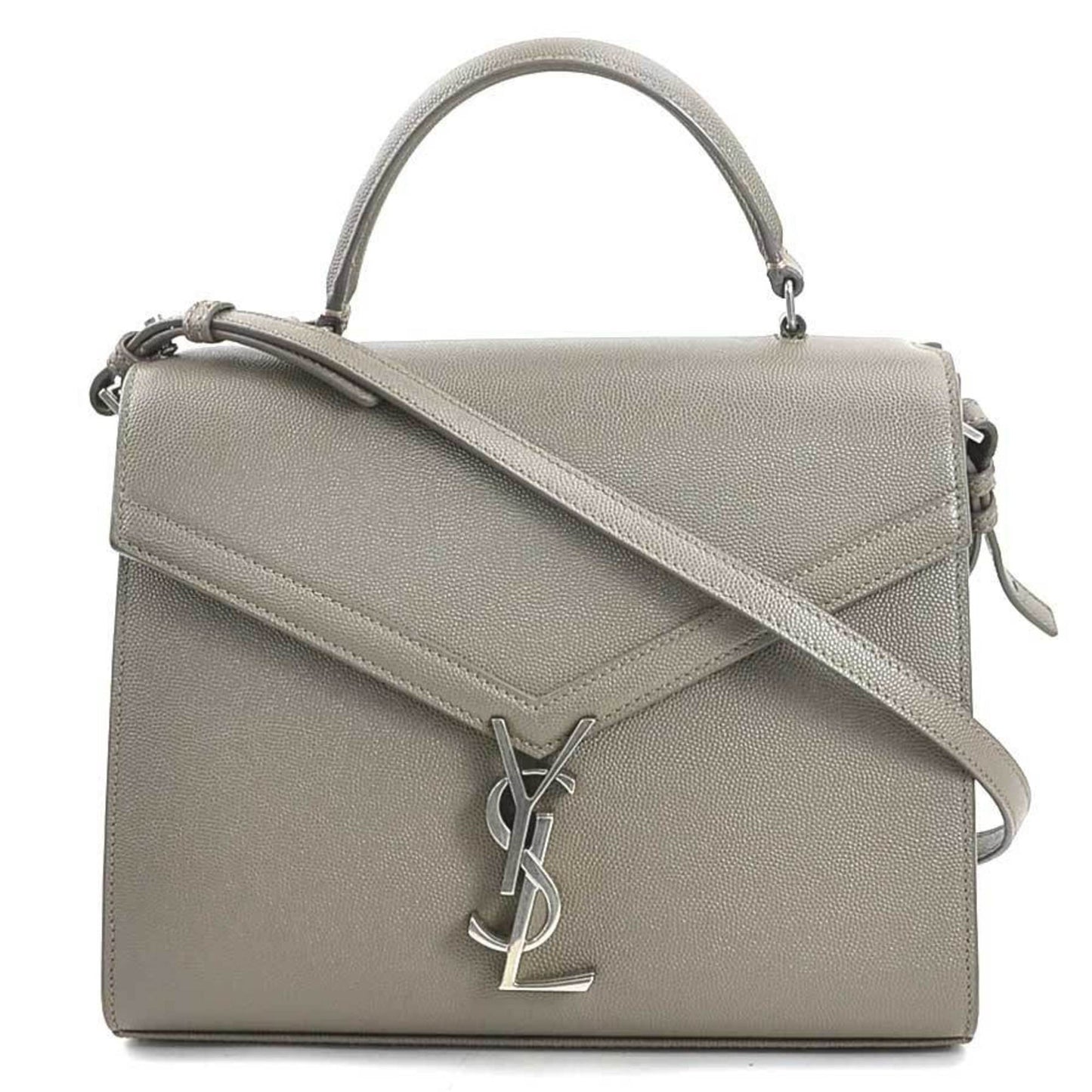 Saint Laurent Gray Leather Handbag Shoulder Bag