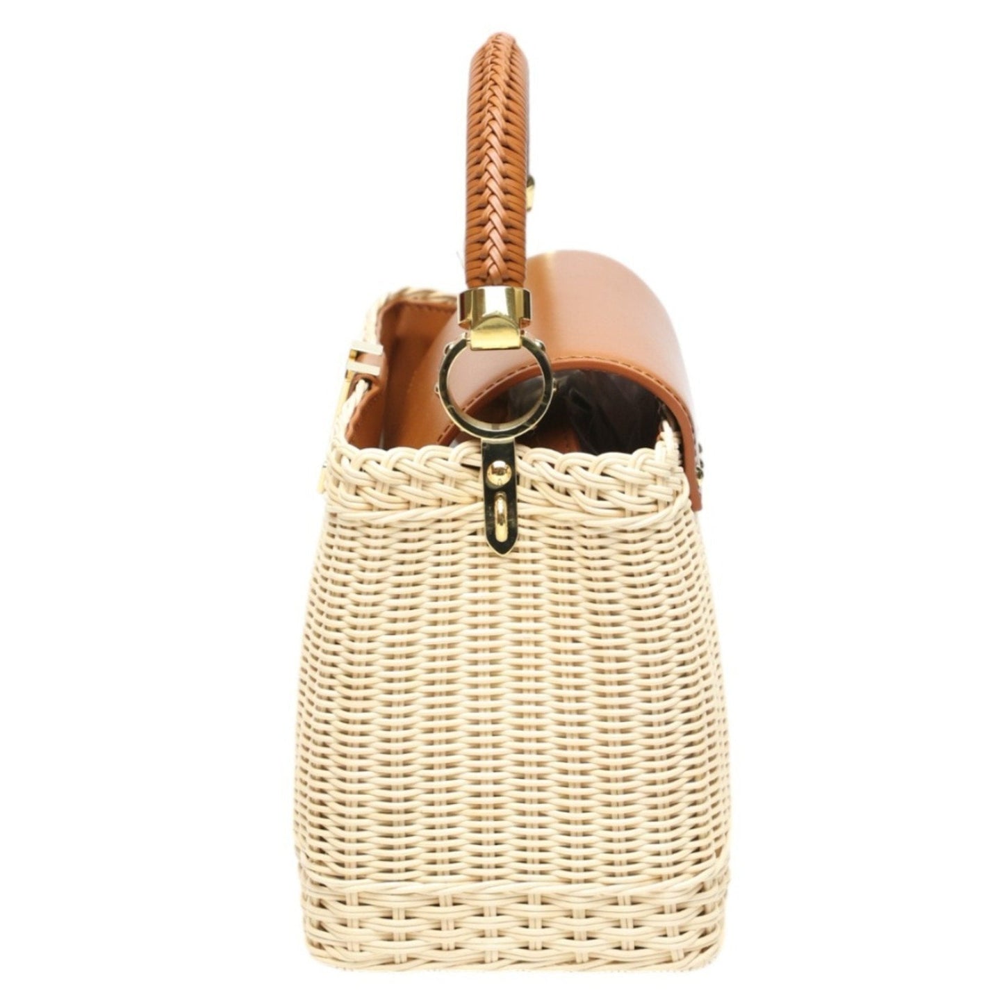 Louis Vuitton Beige Brown Leather Shoulder Bag