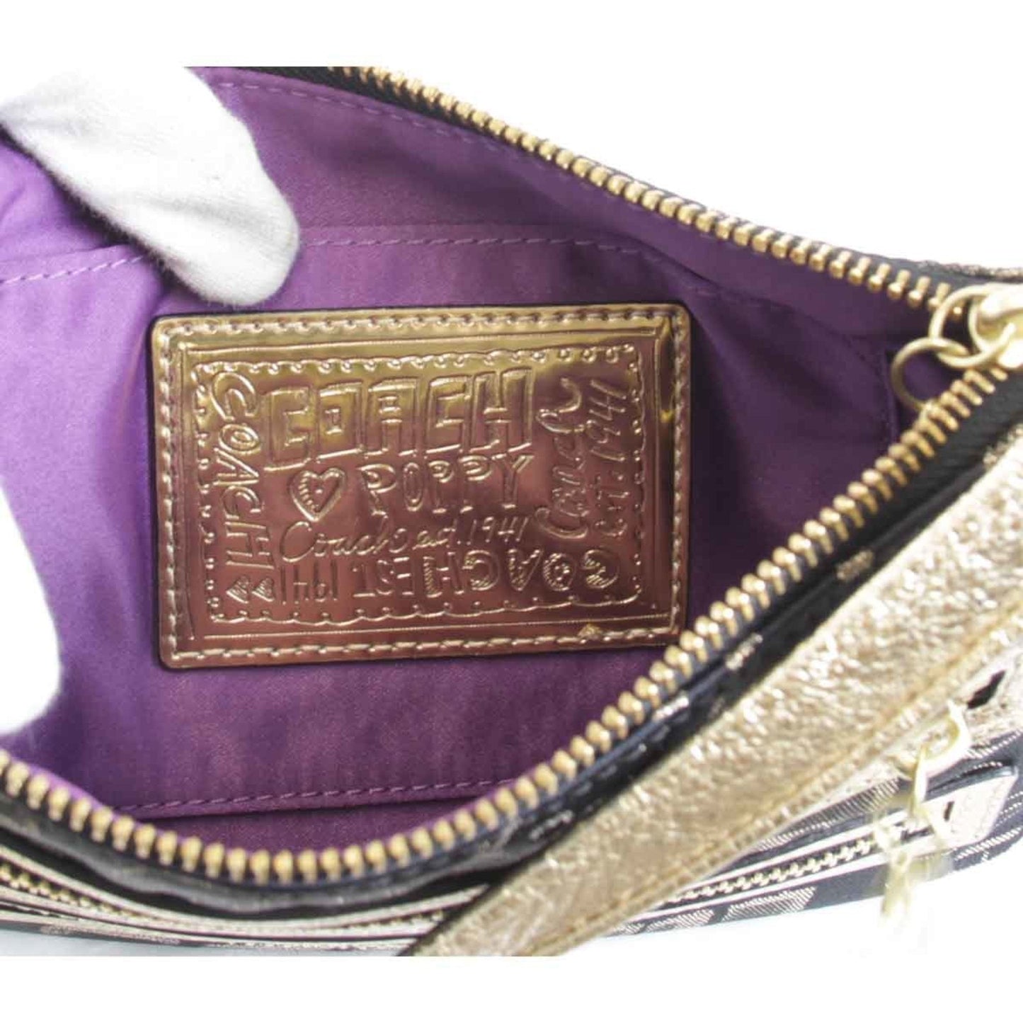 Coach Black Canvas Shoulder Bag