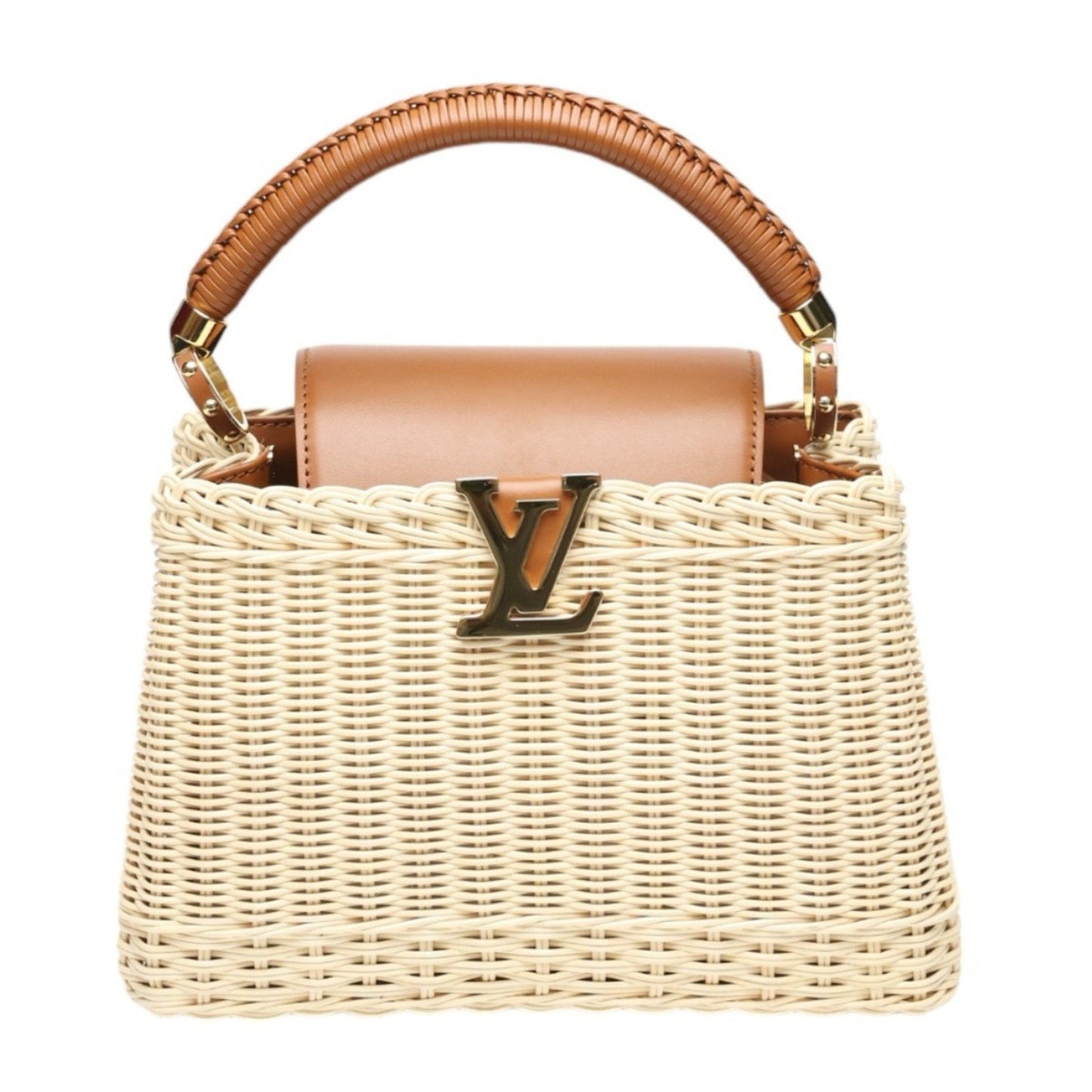 Louis Vuitton Beige Brown Leather Shoulder Bag