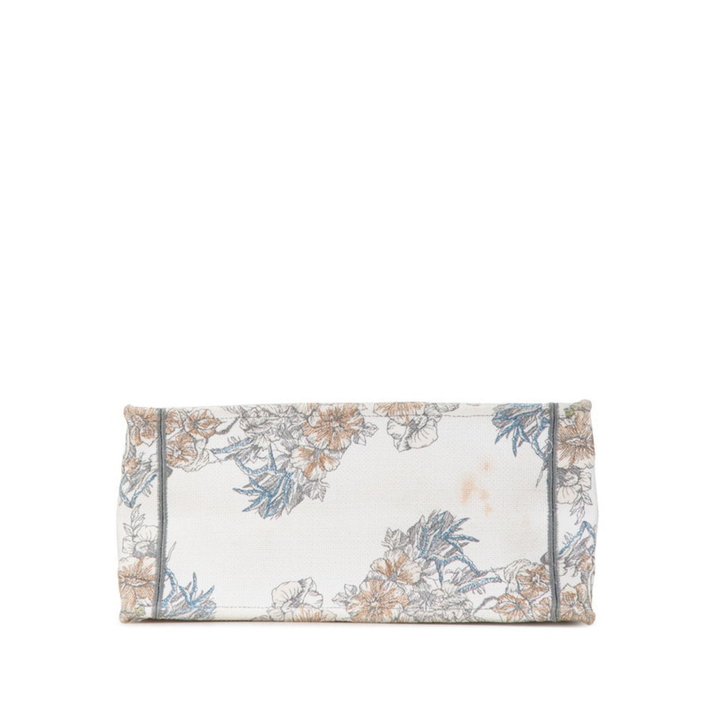 Christian Dior Multi-Color White Jacquard Tote Bag