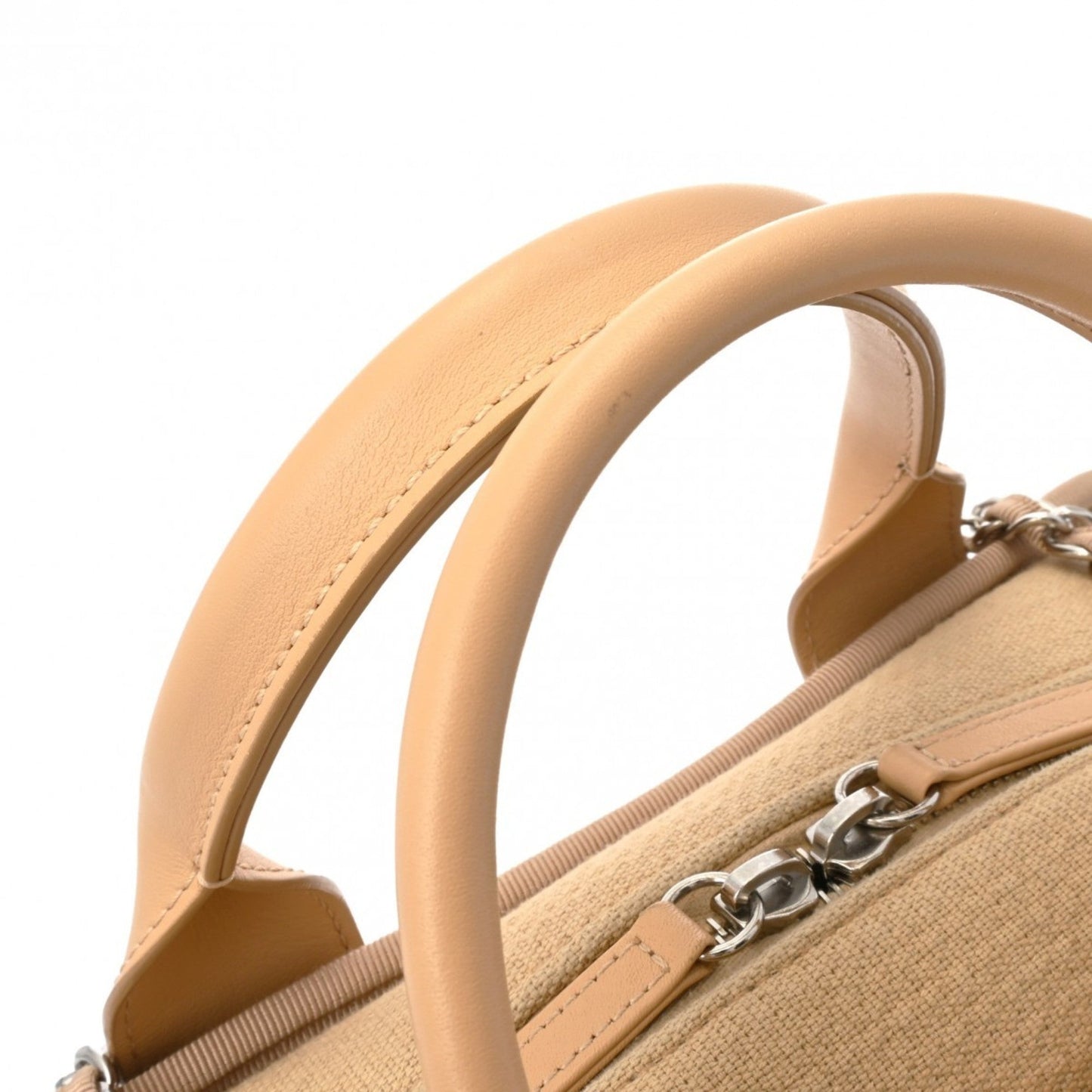 Chanel Beige Canvas Handbag