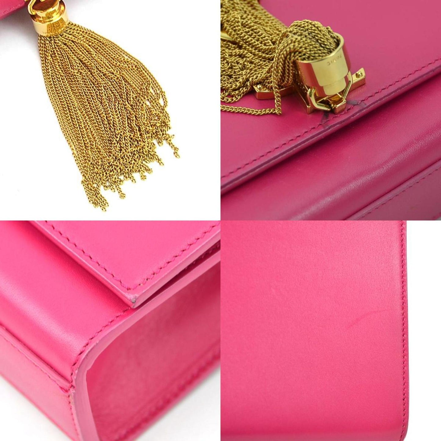 Saint Laurent Pink Leather Shoulder Bag