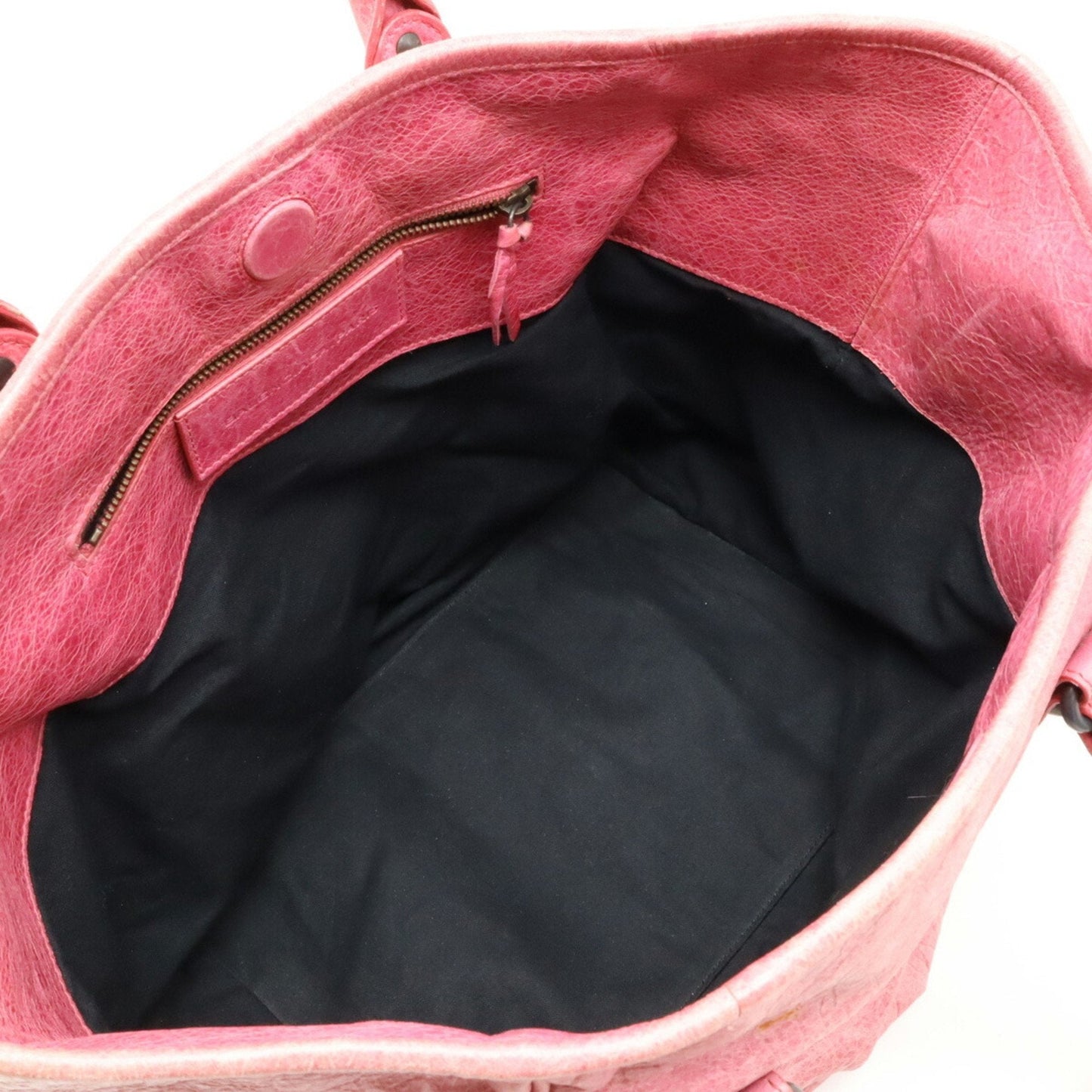 Balenciaga Pink Leather Handbag Tote Bag