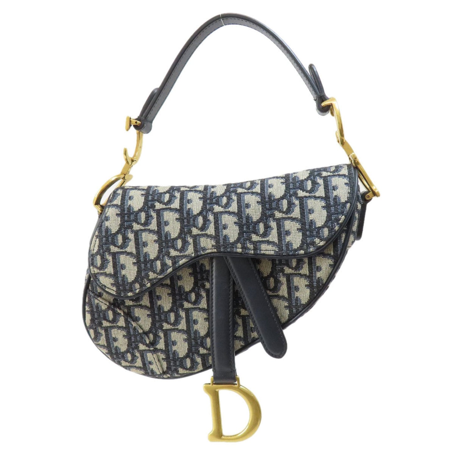 Christian Dior Navy Canvas Handbag