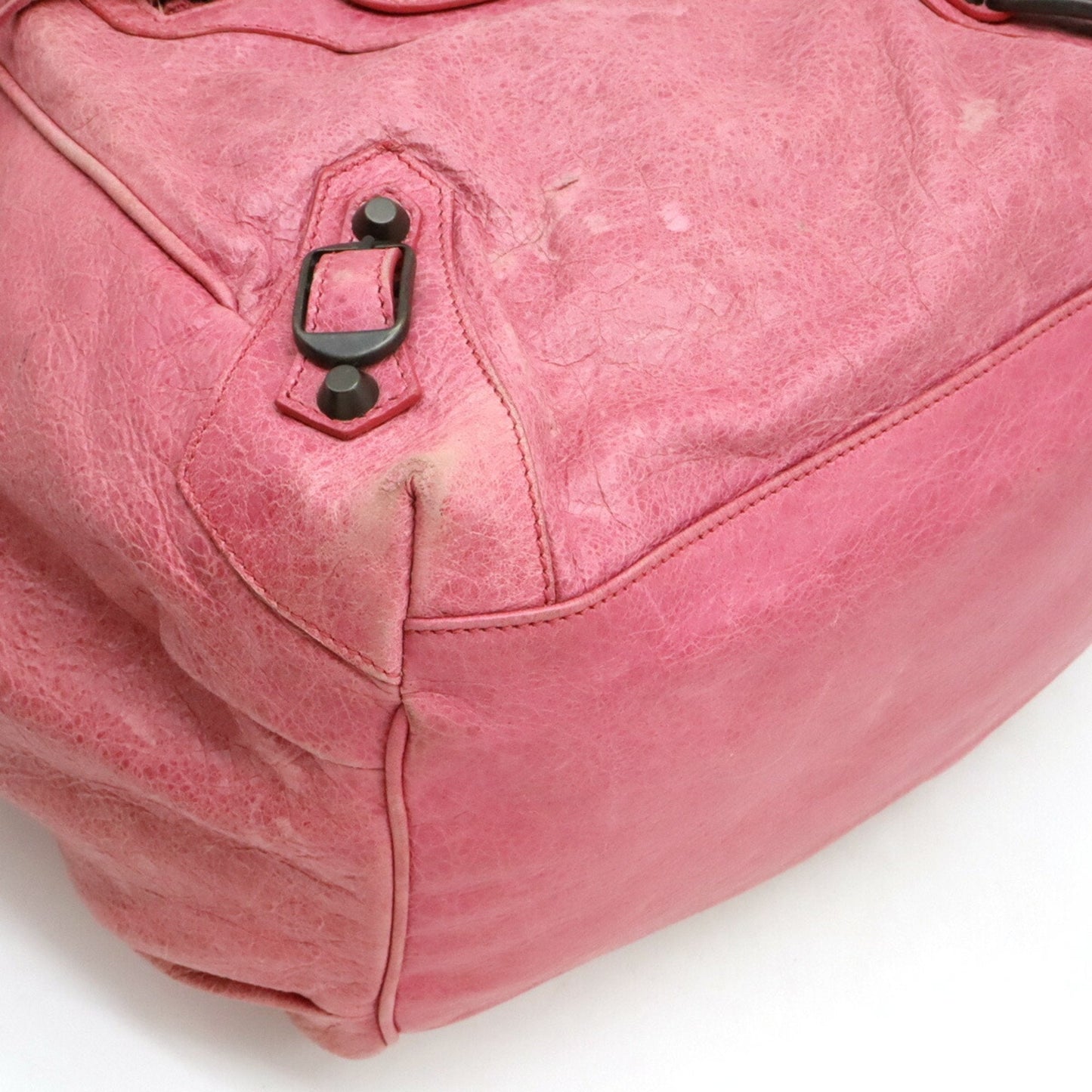 Balenciaga Pink Leather Handbag Tote Bag