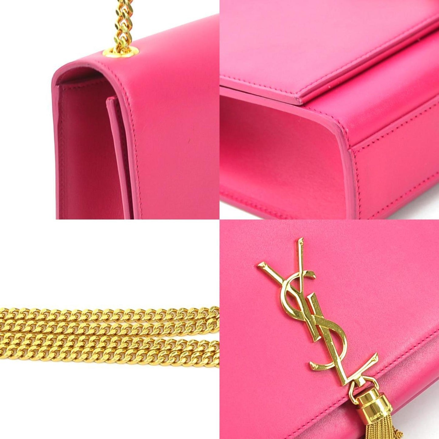 Saint Laurent Pink Leather Shoulder Bag
