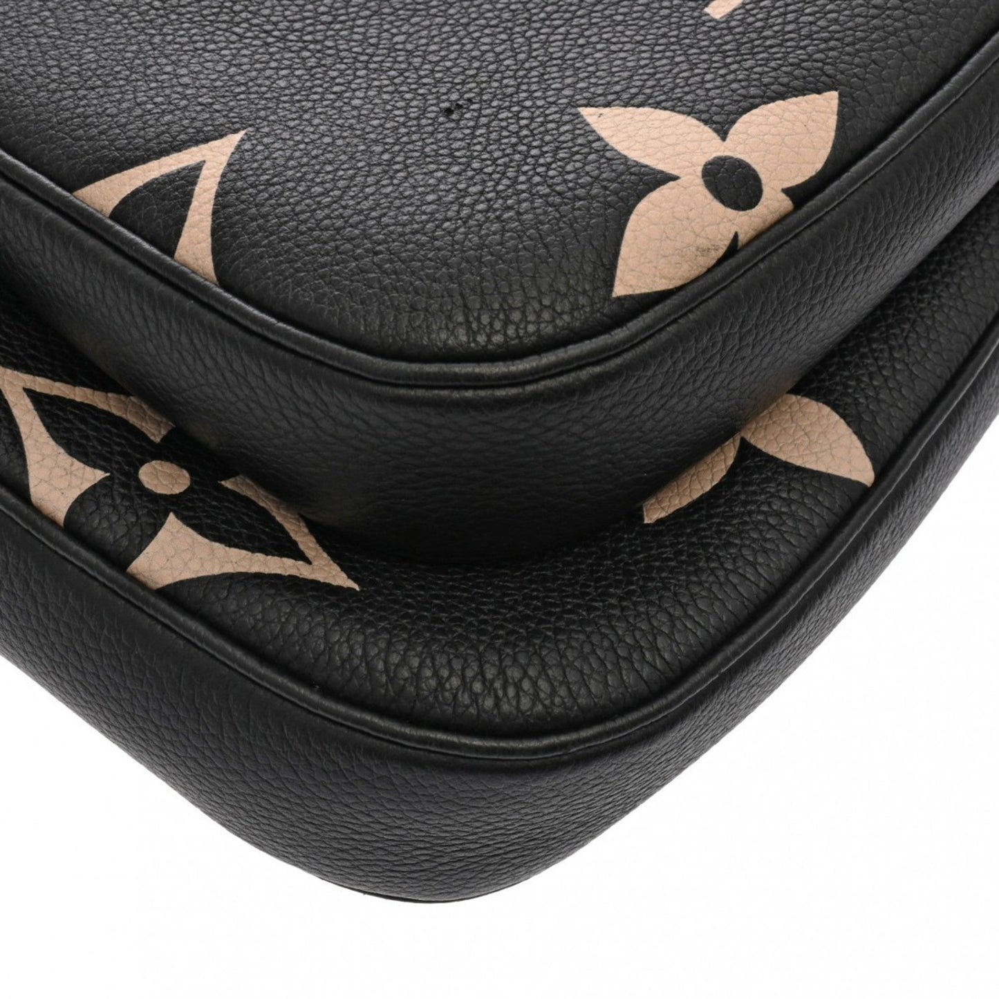 Louis Vuitton Beige Black Monogram Empreinte Pochette Pouch Shoulder Bag