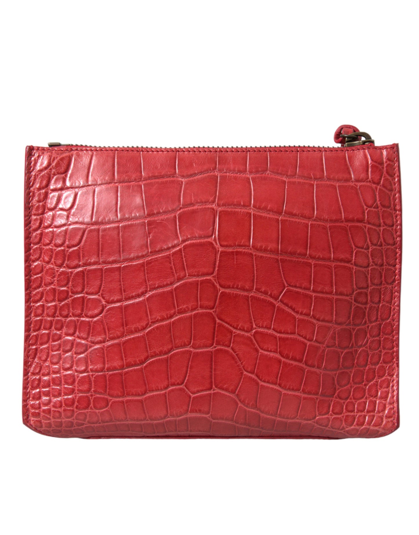 Balenciaga Exotic Red Alligator Leather Women's Clutch
