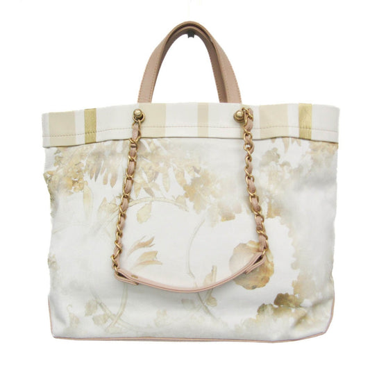 Chanel - Beige Canvas Tote Bag