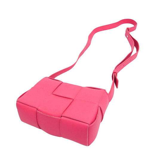Bottega Veneta Cassette Pink Leather Shoulder Bag