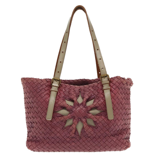 Bottega Veneta Intrecciato Purple Leather Tote Bag