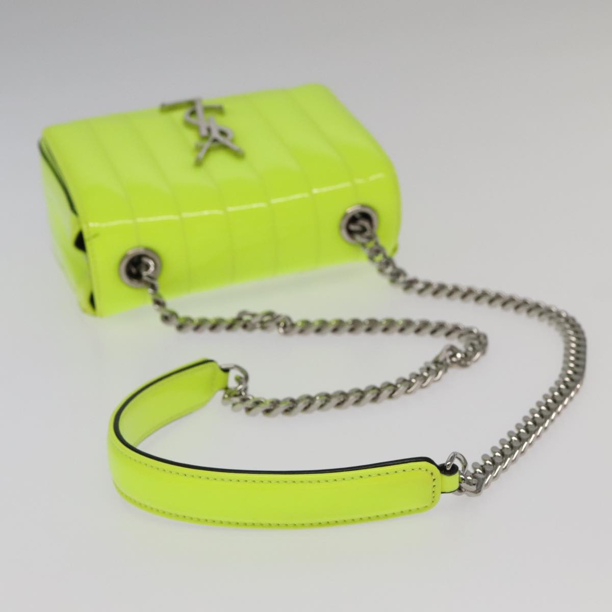 Saint Laurent Vicky Green Patent Leather Shoulder Bag