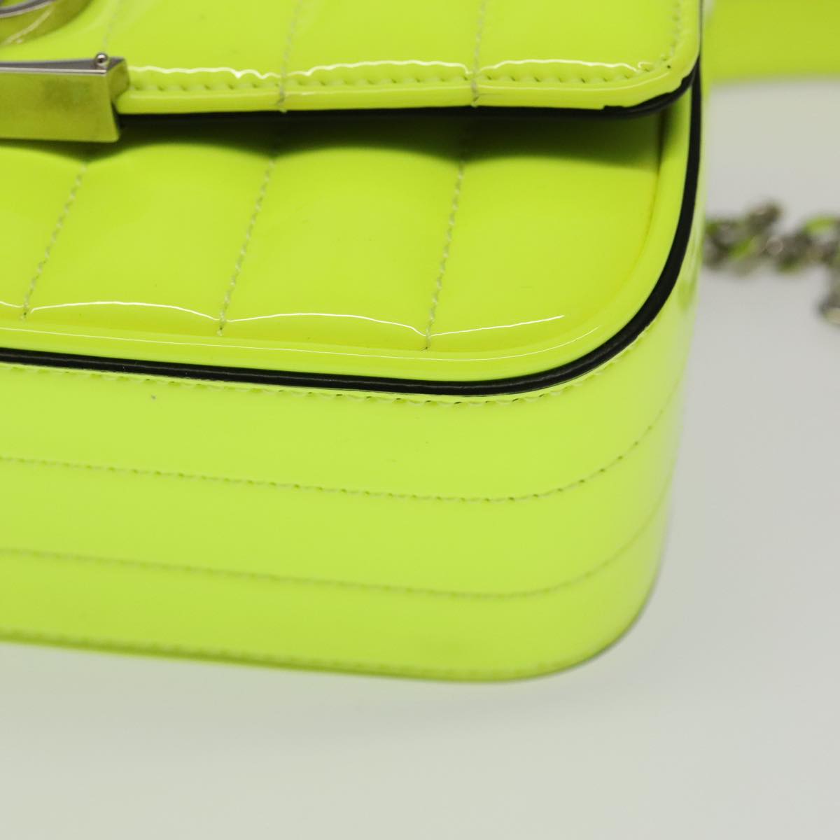 Saint Laurent Vicky Green Patent Leather Shoulder Bag