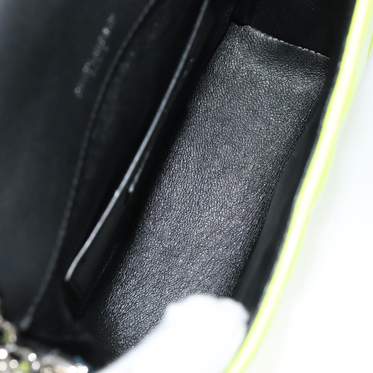 Saint Laurent Vicky Green Patent Leather Shoulder Bag
