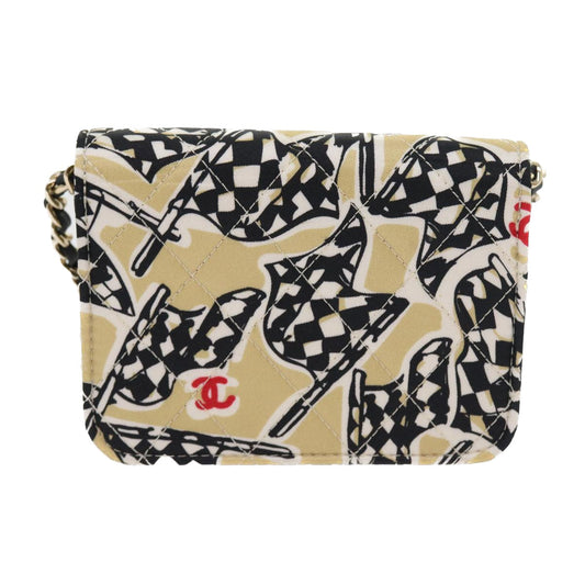 Chanel Beige Canvas Shoulder Bag
