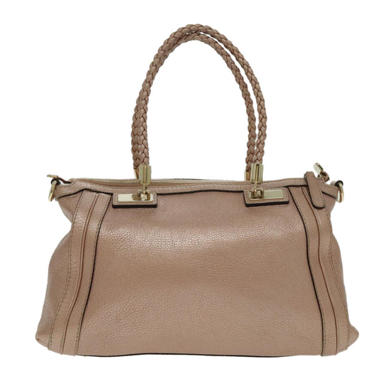 Gucci Bamboo Pink Leather Handbag
