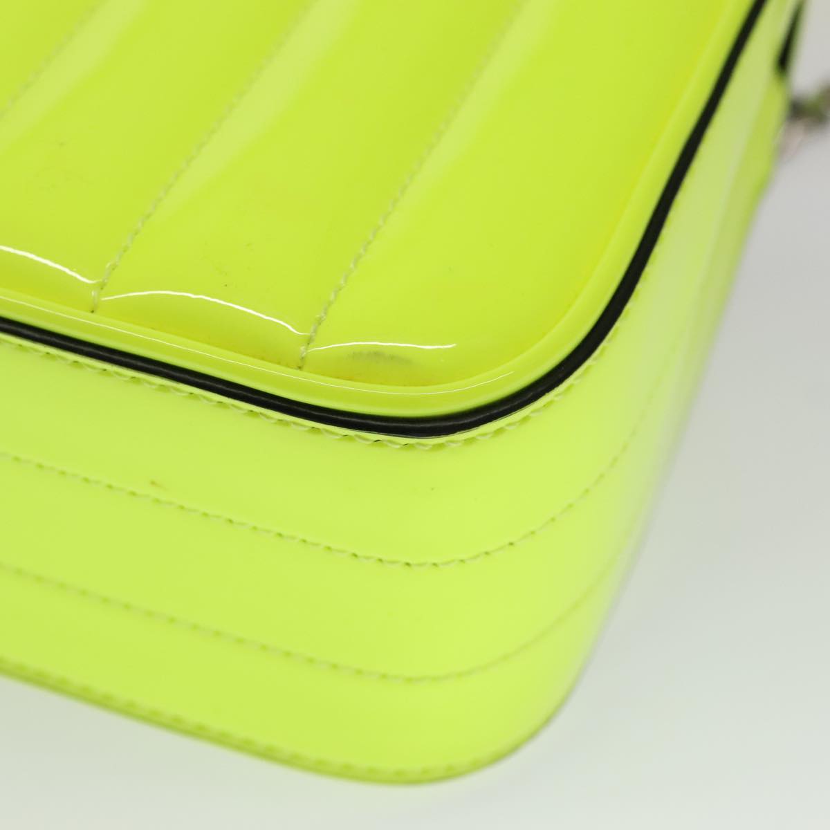 Saint Laurent Vicky Green Patent Leather Shoulder Bag