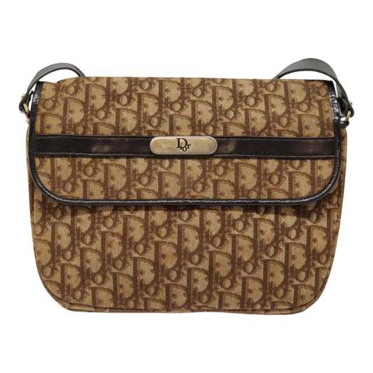 Dior Brown Canvas Shoulder Bag