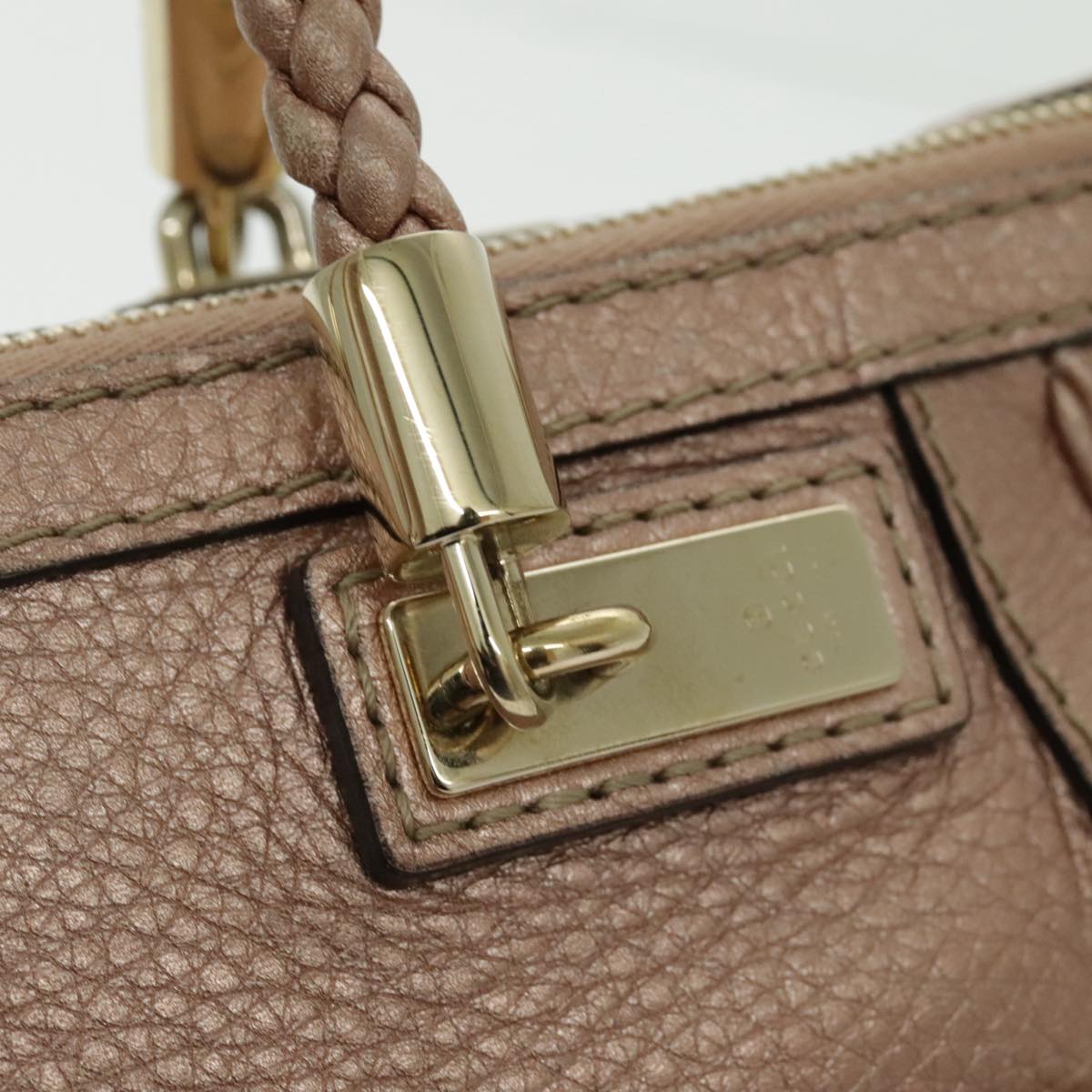 Gucci Bamboo Pink Leather Handbag
