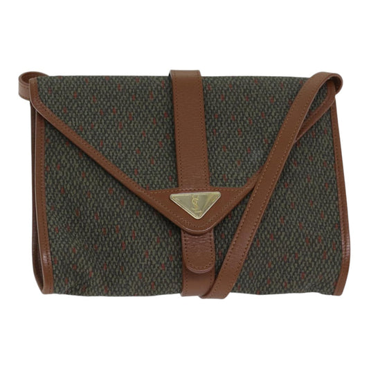 Saint Laurent Green Canvas Shoulder Bag