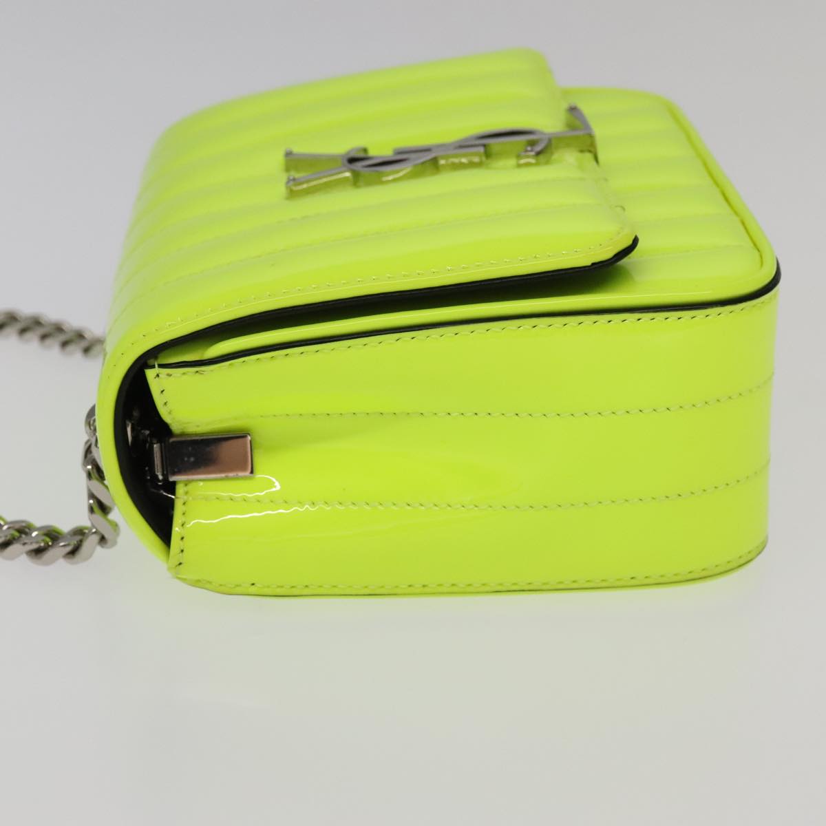 Saint Laurent Vicky Green Patent Leather Shoulder Bag