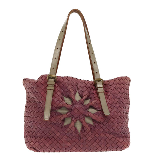 Bottega Veneta Intrecciato Purple Leather Tote Bag