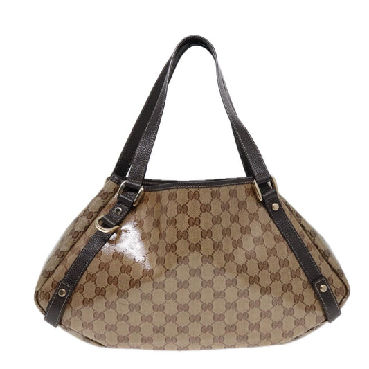 Gucci Abbey Beige Canvas Tote Bag