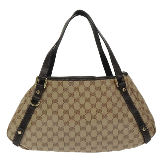 Gucci Abbey Beige Canvas Tote Bag