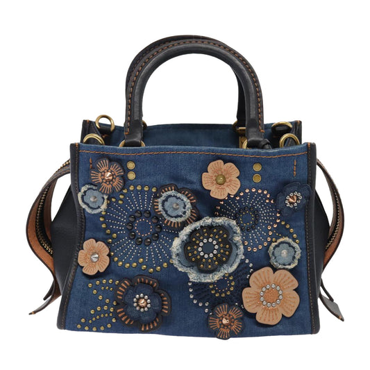 Coach Rogue 25 Blue Denim - Jeans Handbag