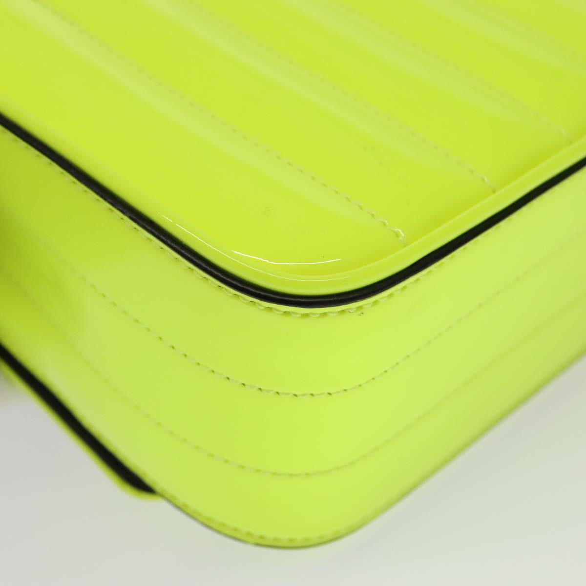 Saint Laurent Vicky Green Patent Leather Shoulder Bag