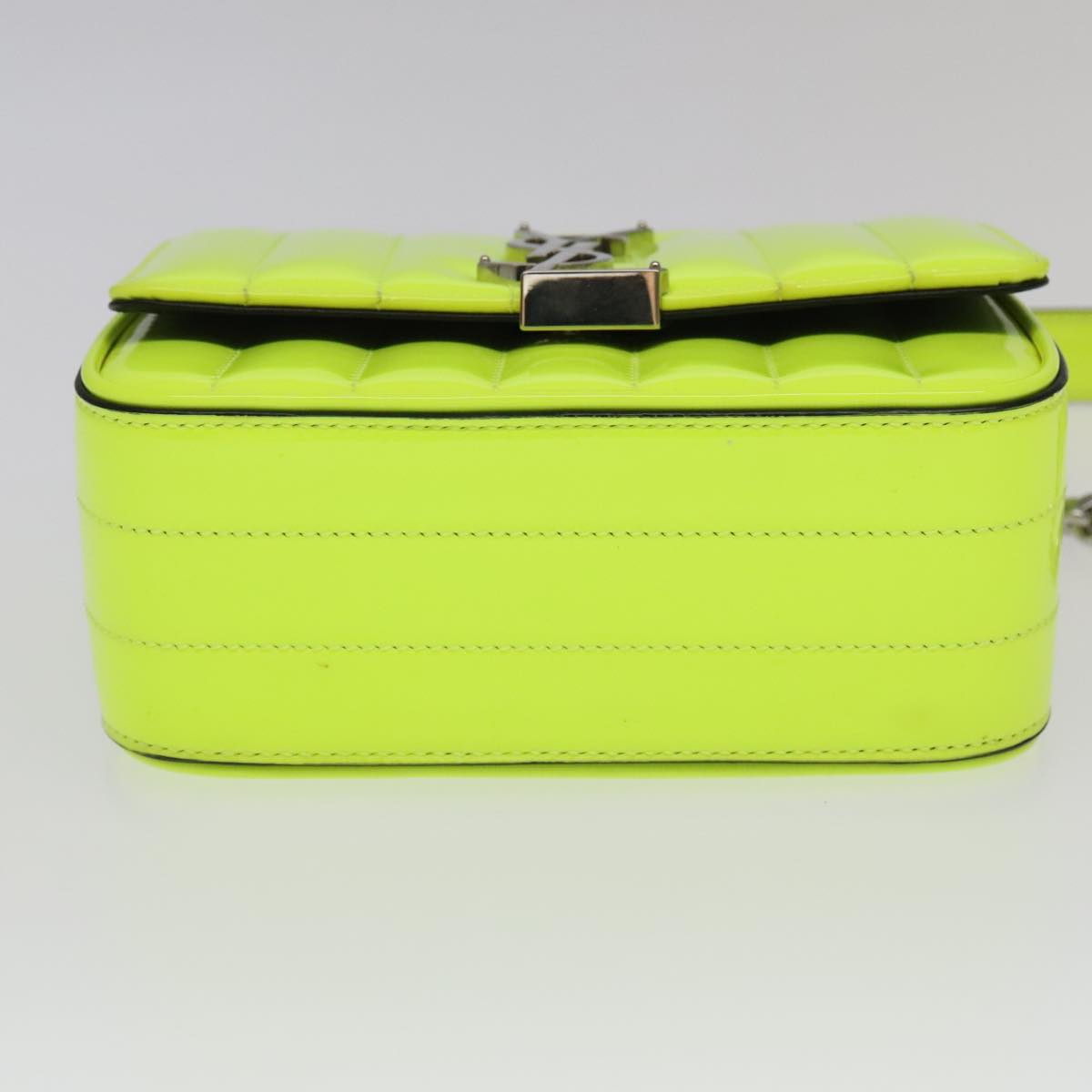 Saint Laurent Vicky Green Patent Leather Shoulder Bag