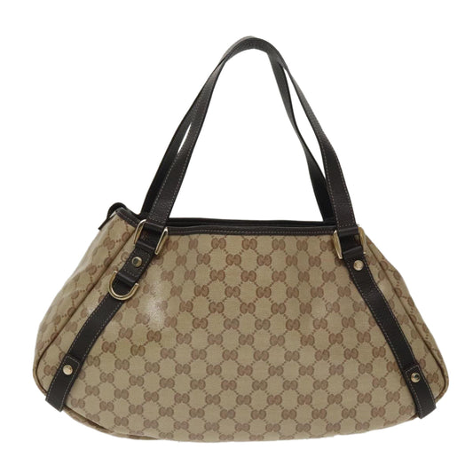 Gucci Abbey Beige Canvas Tote Bag