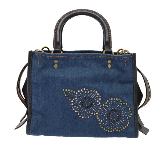 Coach Rogue 25 Blue Denim - Jeans Handbag