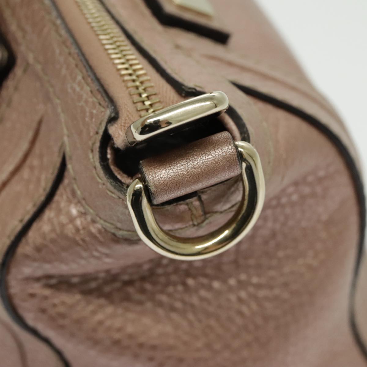 Gucci Bamboo Pink Leather Handbag