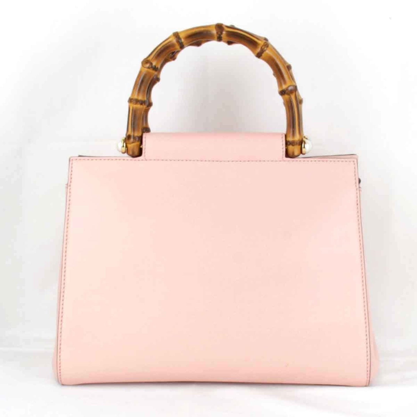 Gucci Bamboo Pink Leather Handbag