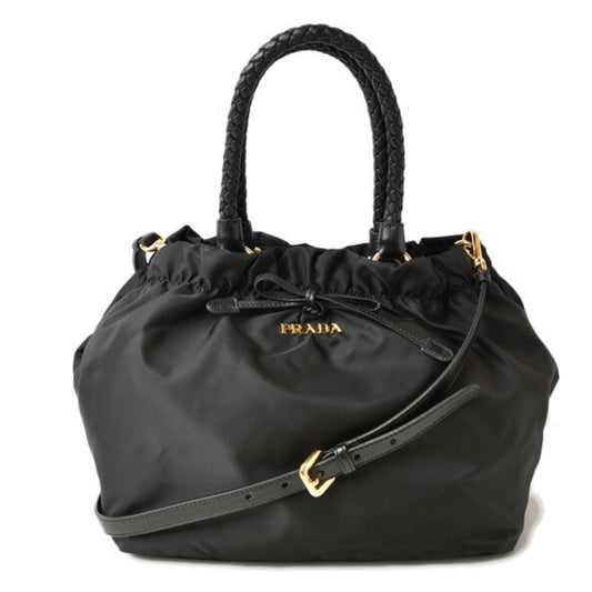 Prada Black Nero Tessuto Nylon Handbag Shoulder Bag