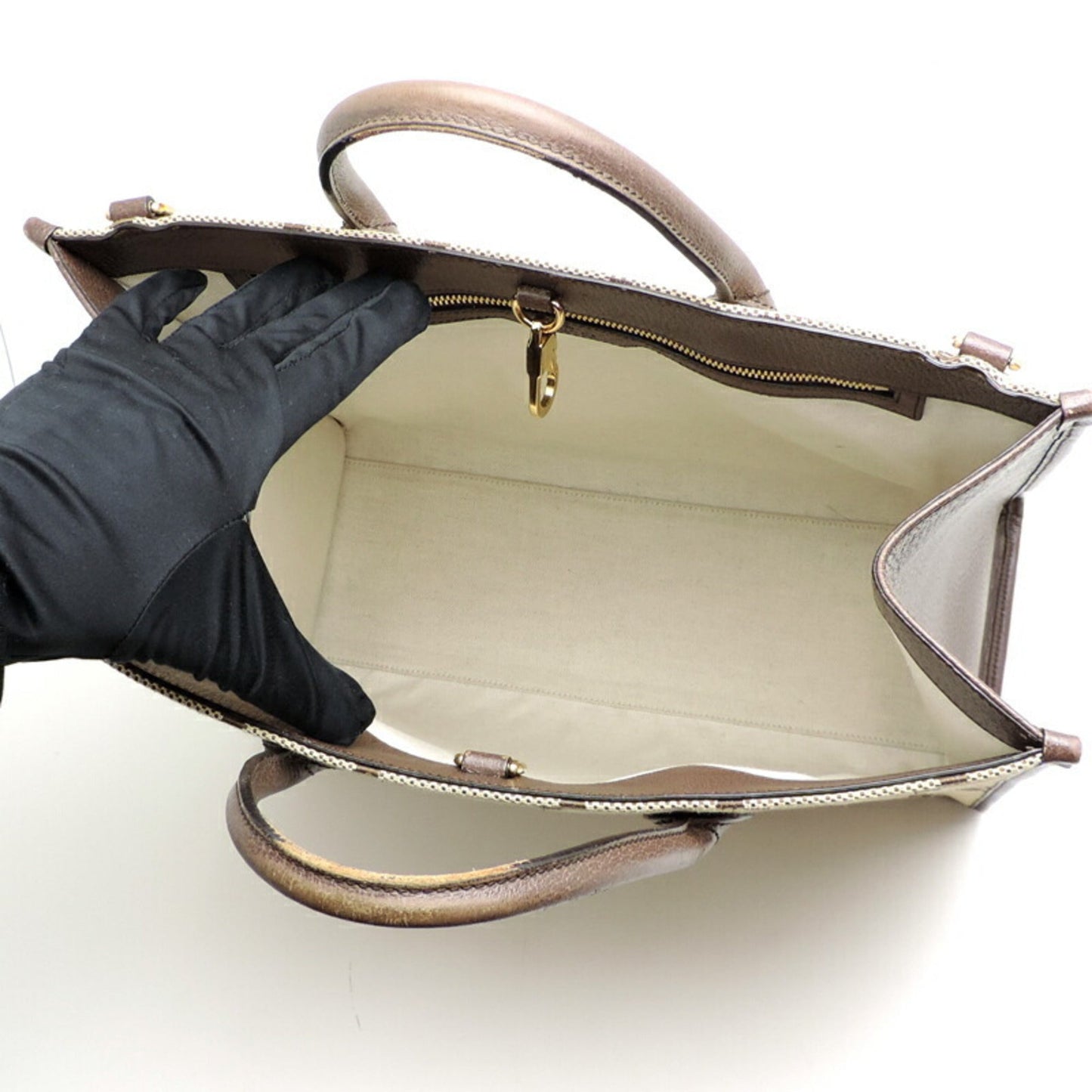Gucci Beige Leather Tote Bag