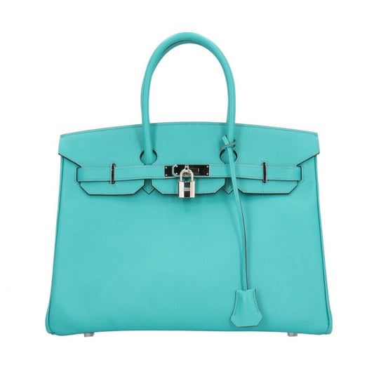 Hermes Birkin Blue Blue Paon Epsom Leather Handbag