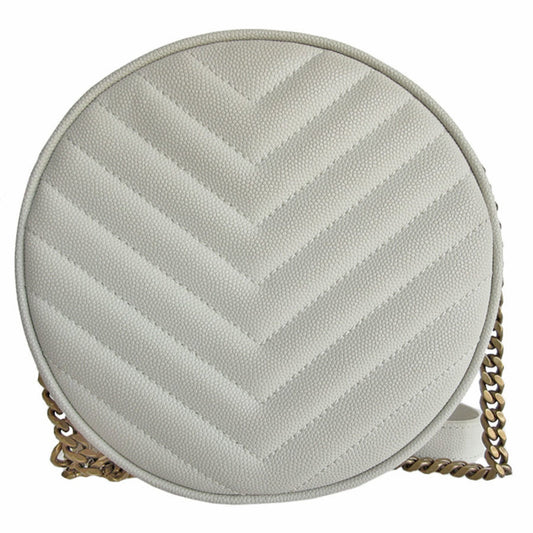 Saint Laurent Ivory Leather Shoulder Bag